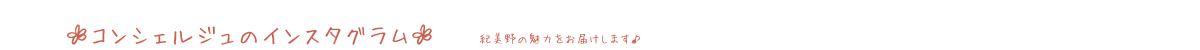 コンシェルジュのインスタグラムです♪